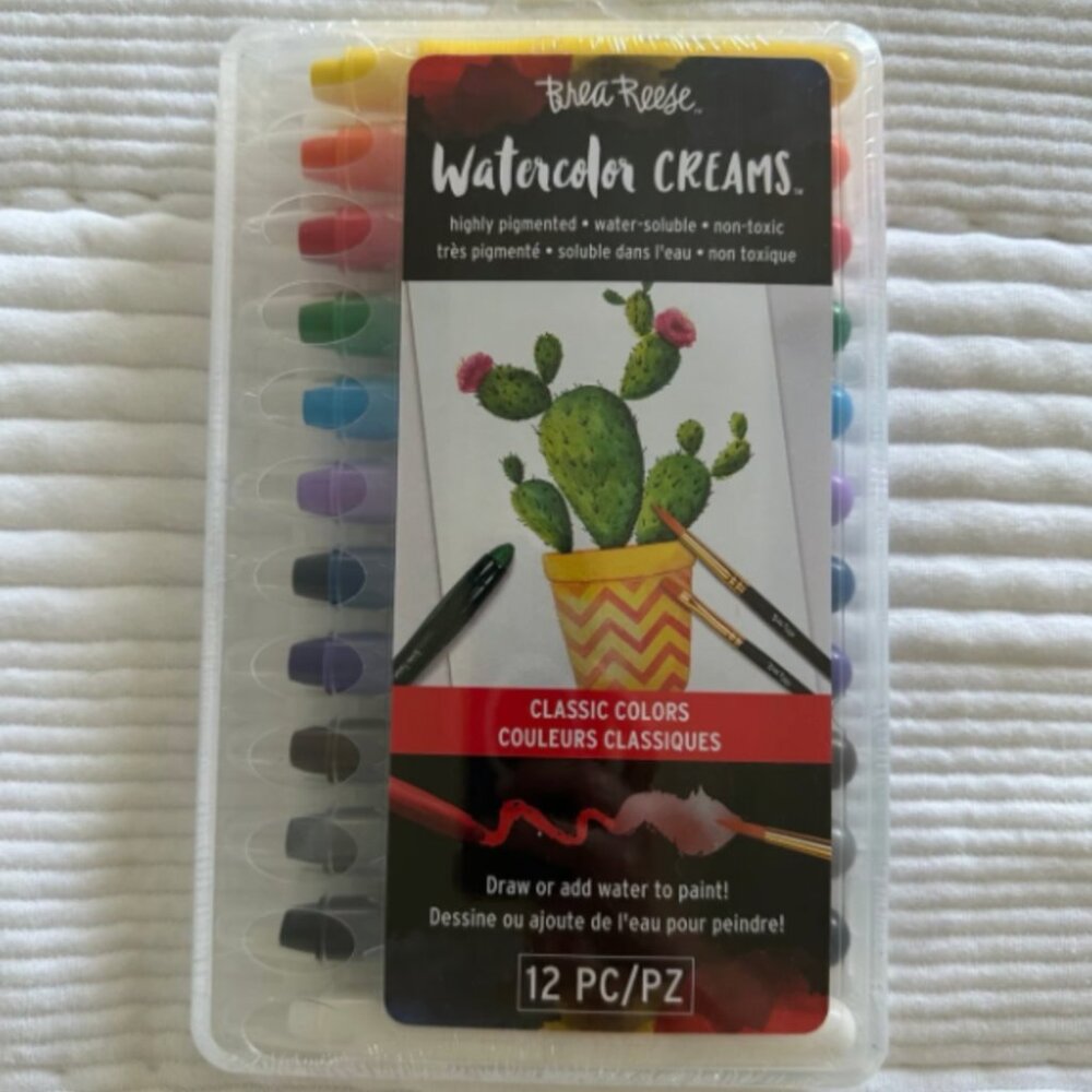 Brea Reese Watercolor Cremes 12 count New In Box - Giftable!